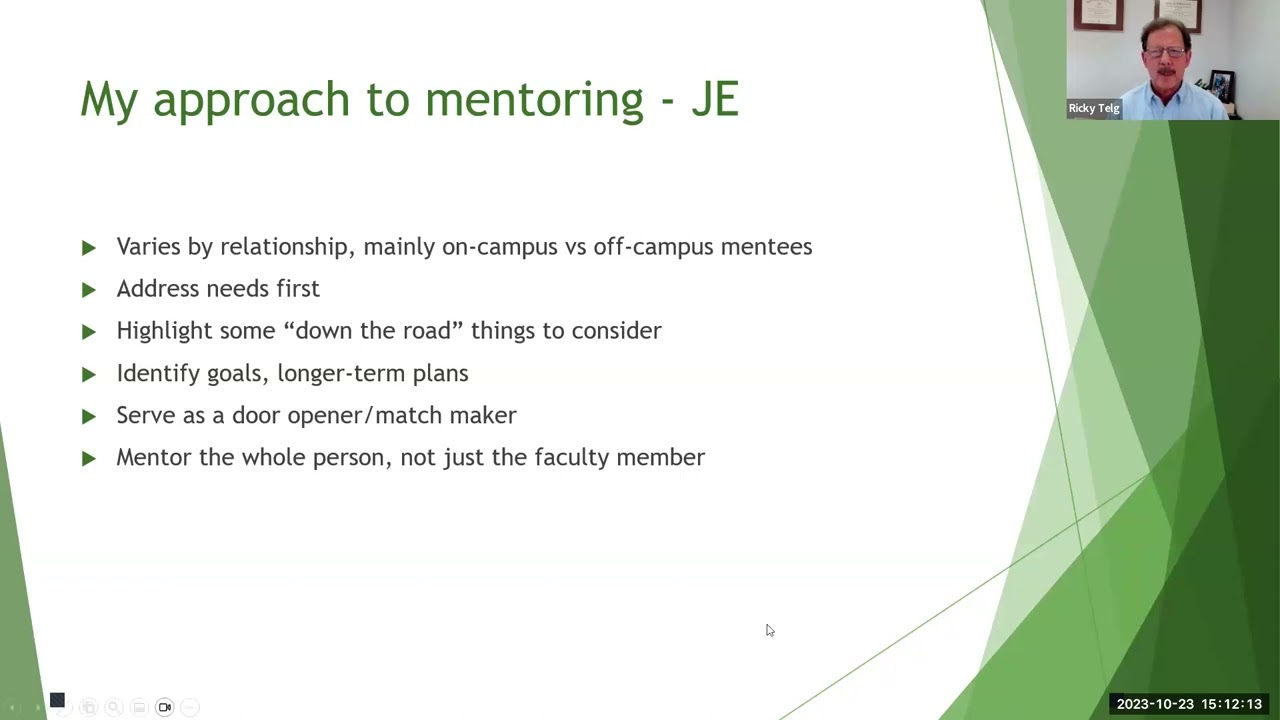 Mentoring Junior Faculty + Concerns of New Faculty_SACS October 2023