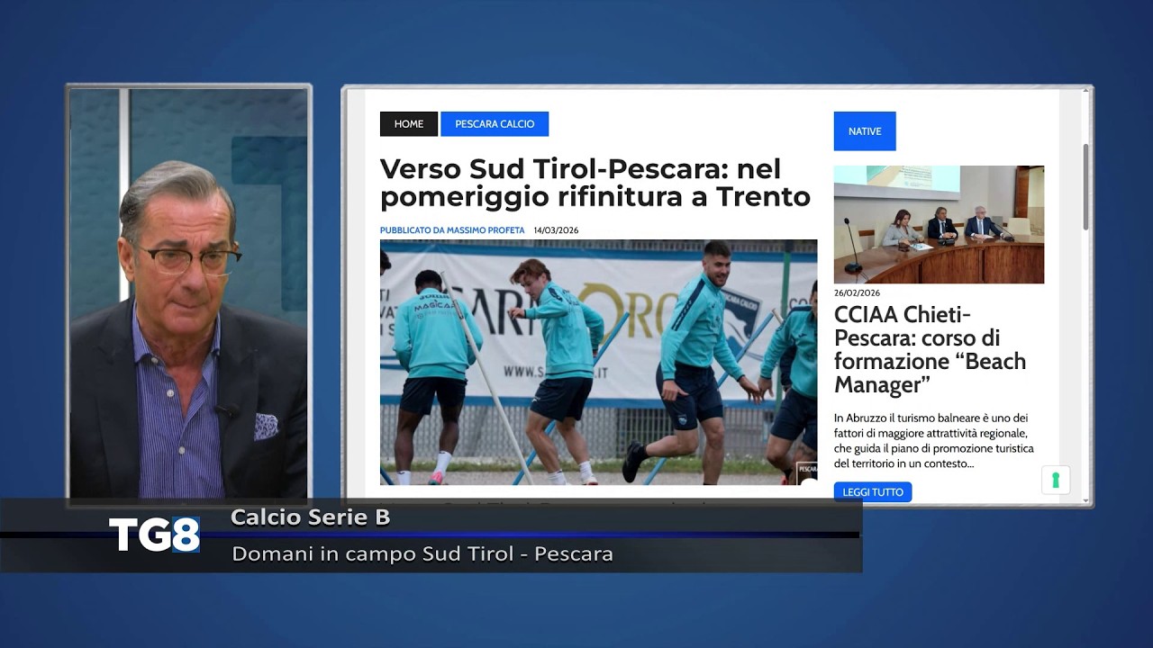 Serie B - Verso Sud Tirol - Pescara: diversi dubbi, rifinitura nel pomeriggio