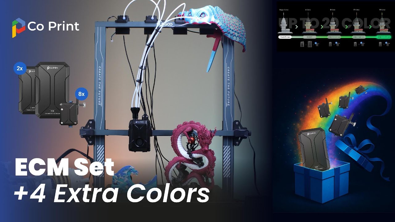 How to Expand Your 3D Printer to 8+ Colors with the ECM Set | Multi-Color Printing Upgrade