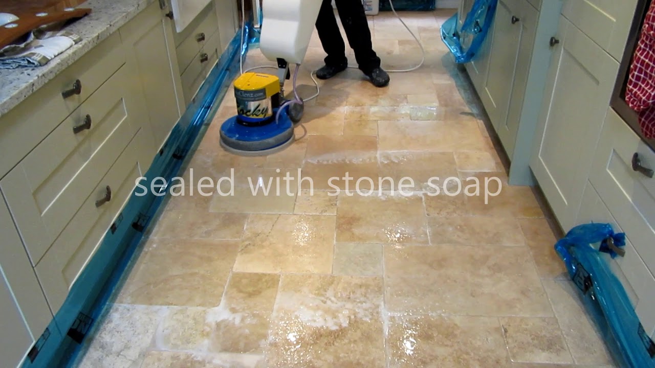 Natural stone polishing process