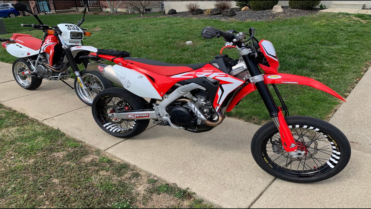 CRF450L and XR650L Supermoto Weigh In + Quick Ride