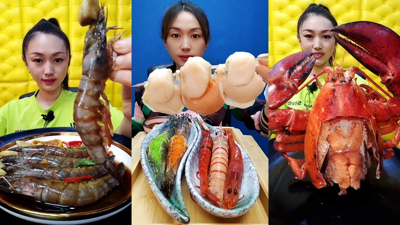 🦐🎧 ASMR Seafood Mukbang | Slow Eating & Pure Satisfaction