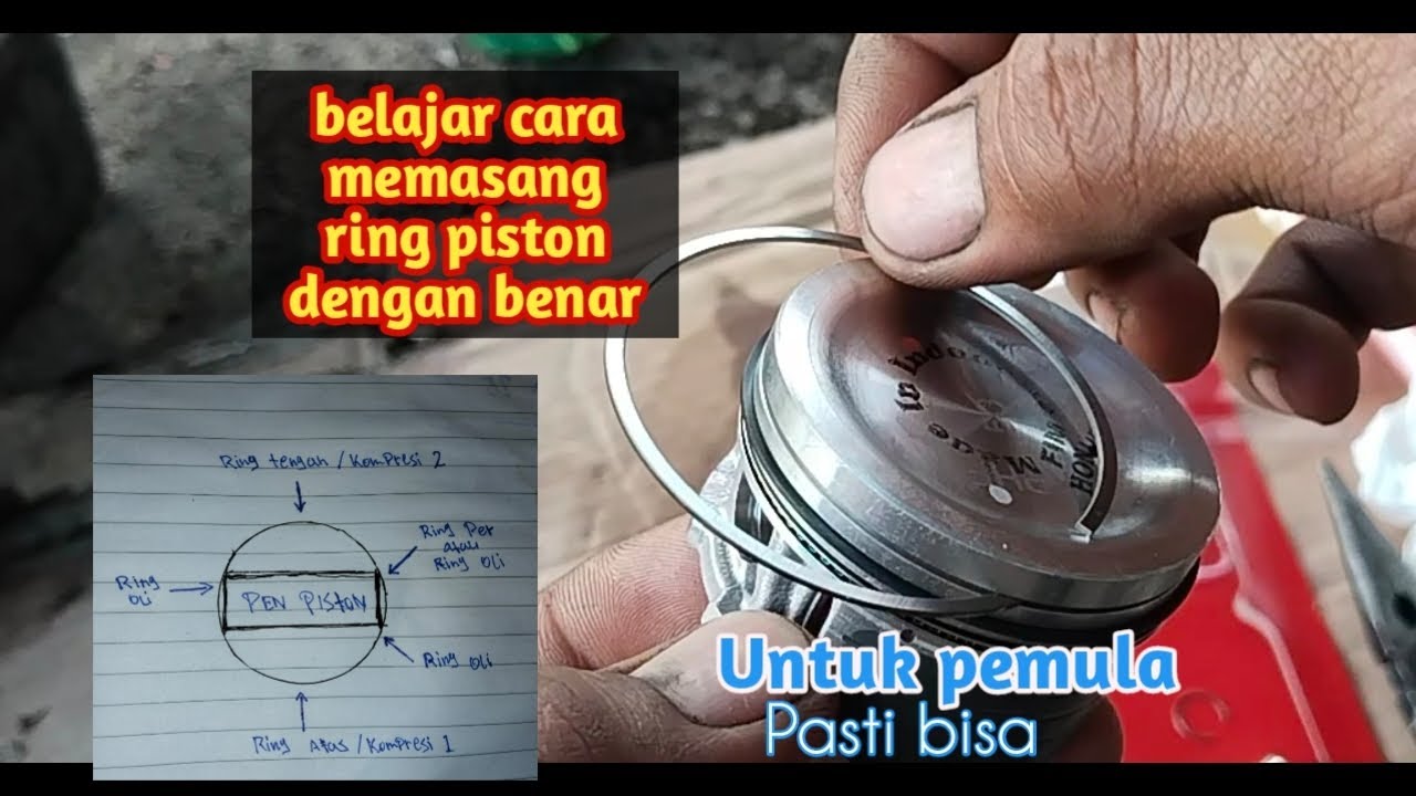 Memasang ring piston motor dengan benar, ANTI GAGAL PEMULA PASTI LANGSUNG BISA😊