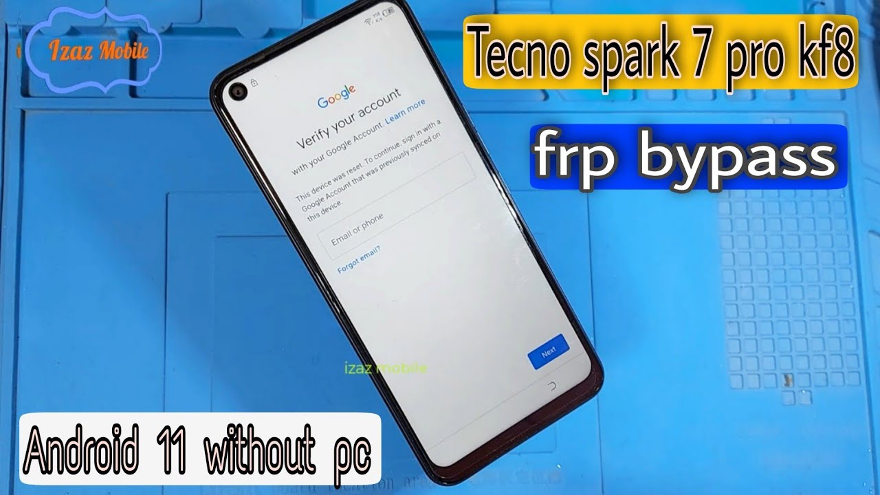 Tecno spark 7 pro frp bypass/ Tecno kf8 google account unlock android 11 | without pc