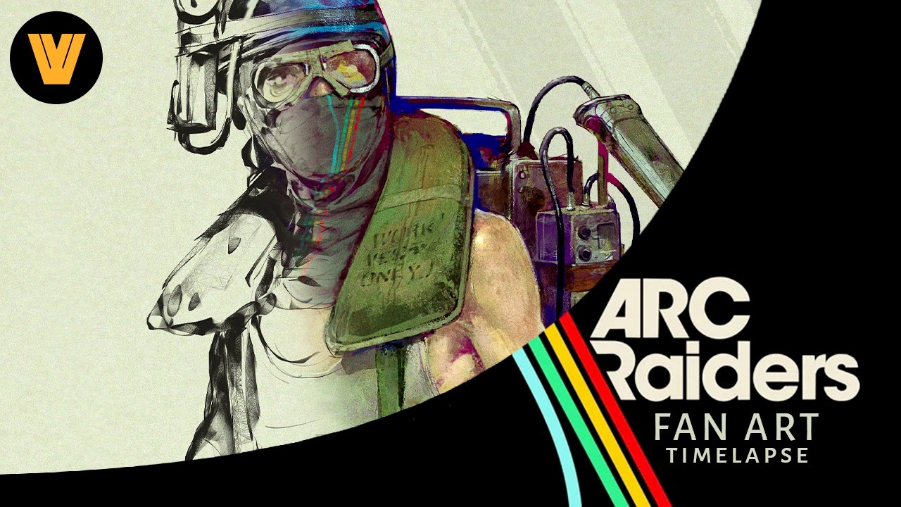 Arc Raiders fan art - Full Timelapse (Sketching, coloring, rendering)