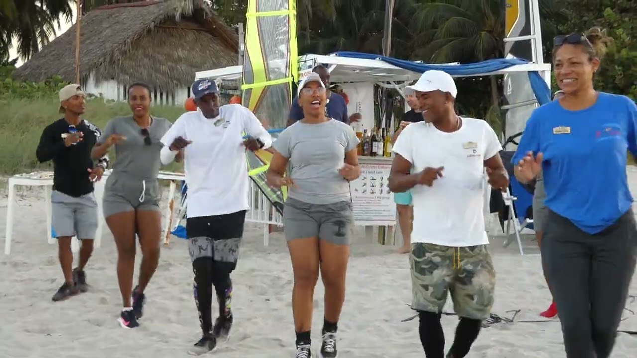 Beach Party for the Canadian customers, Varadero, Cuba - clip P1300382