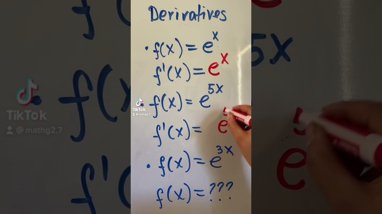 Derivative of exponential function #math