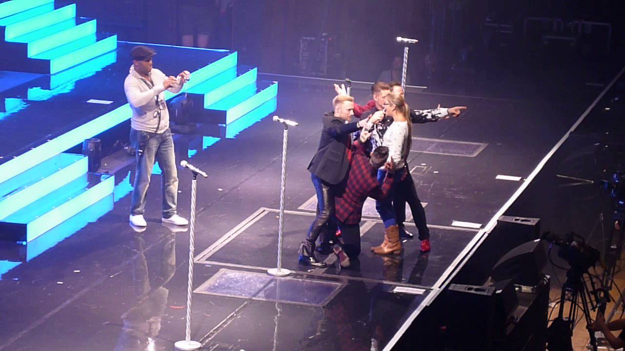 BOYZONE get girl out of audience on stage concert 2013 december BZ20