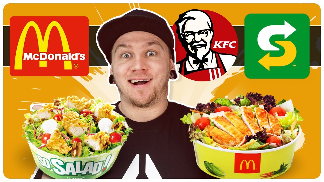 SÚBOJ ŠALÁTOV! - McDonalds vs KFC vs Subway (Fastfood súboj)