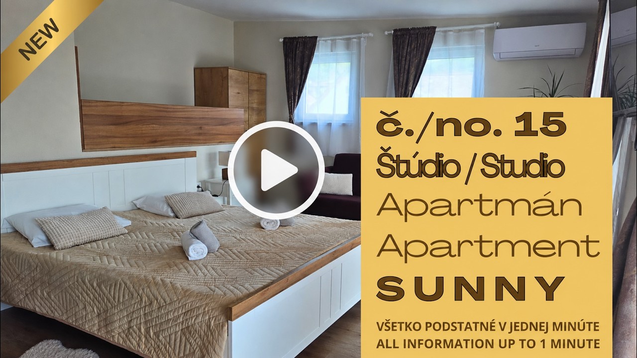 Bratislava - Marianka: Apartments Prestige VILLA IVICA*** - video vizitka Studio APT SUNNY (4K UHD)