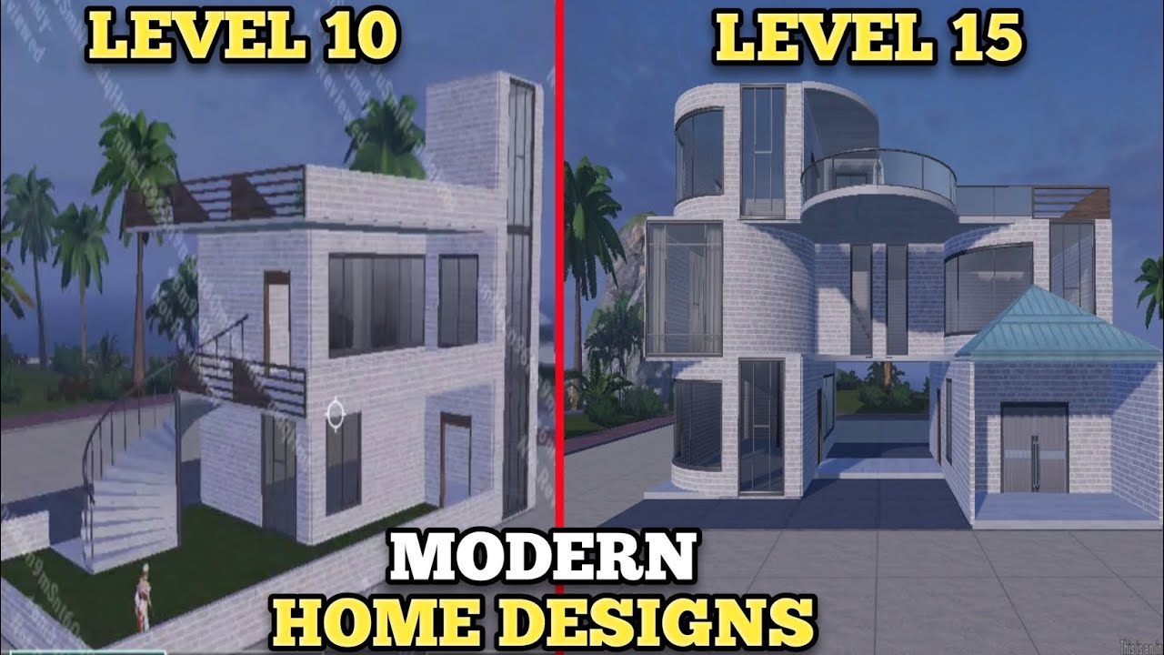 Modern Home designs tutorial for level 10 and 15  homes in  Pubg mobile🤩 | Pubg home building design