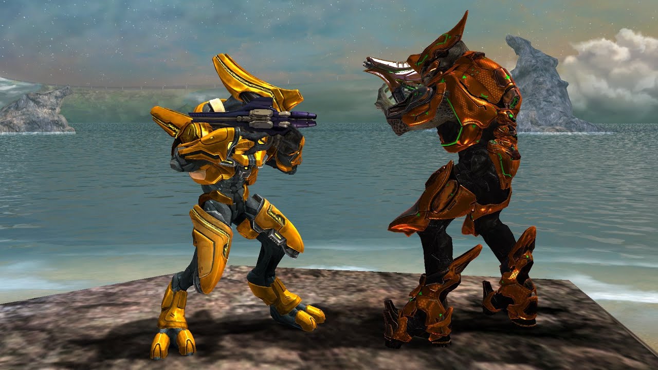 Halo Reach Elites VS. Halo 4 Elites (Old Version)