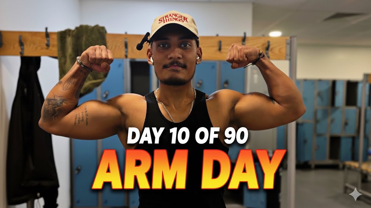 90-Day Transformation: Day 10 — Arm Day — emphasizes the bigger journey