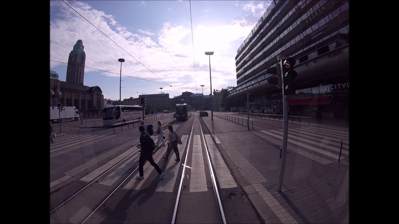 Helsingin Raitiolinja 9: Saukonpaasi-Pasilan asema-Saukonpaasi. 2019.