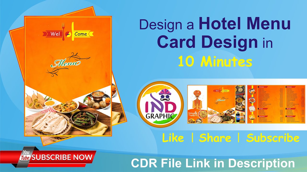 Hotel Menu Card Design