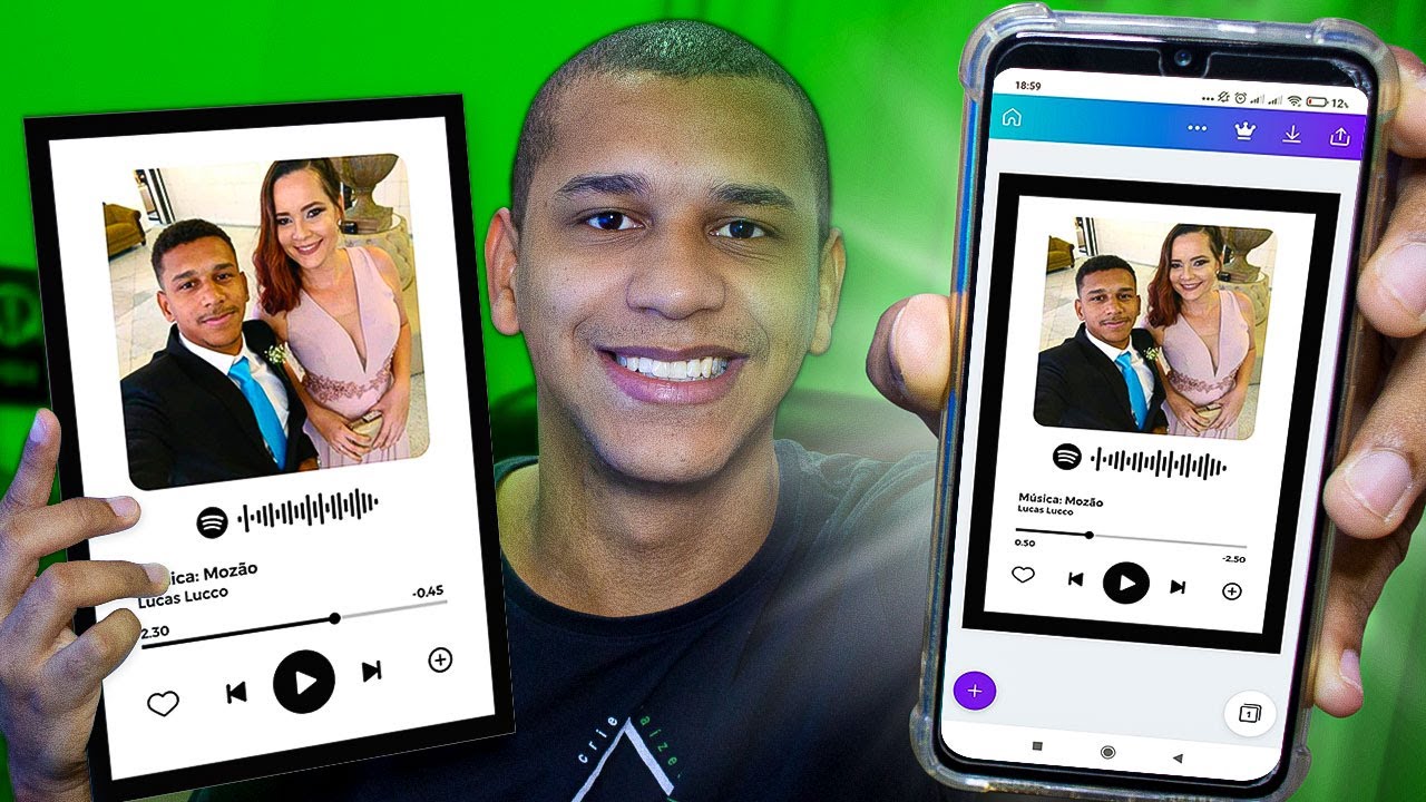 COMO FAZER QUADRO DO SPOTIFY - CANVA PELO CELULAR