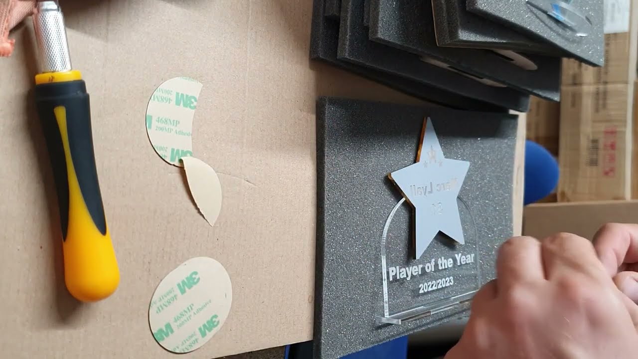 Creating the Ultimate Player of the Year Trophy: Laser-Cut Acrylic with Golden Star | MyCutify