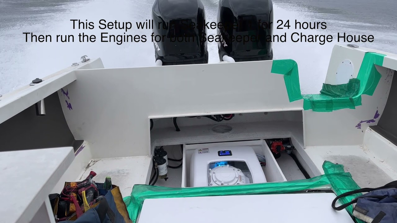 Sea Trial of Seakeeper Gyro Bertram 25 - Scotty powers both Gyro & charges Lithium for up to 24hrs