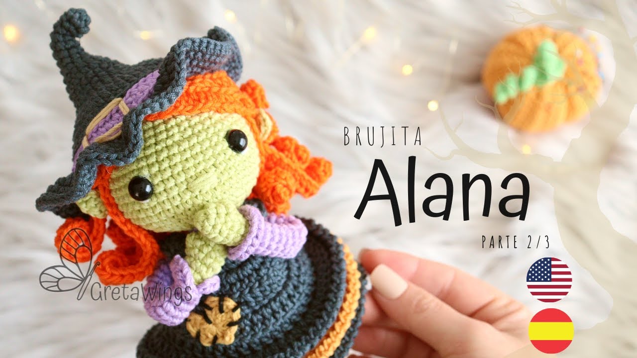 Witch Alana Amigurumis Halloween Part 2/3/ sub 🇺🇸🇪🇸/ gretawings