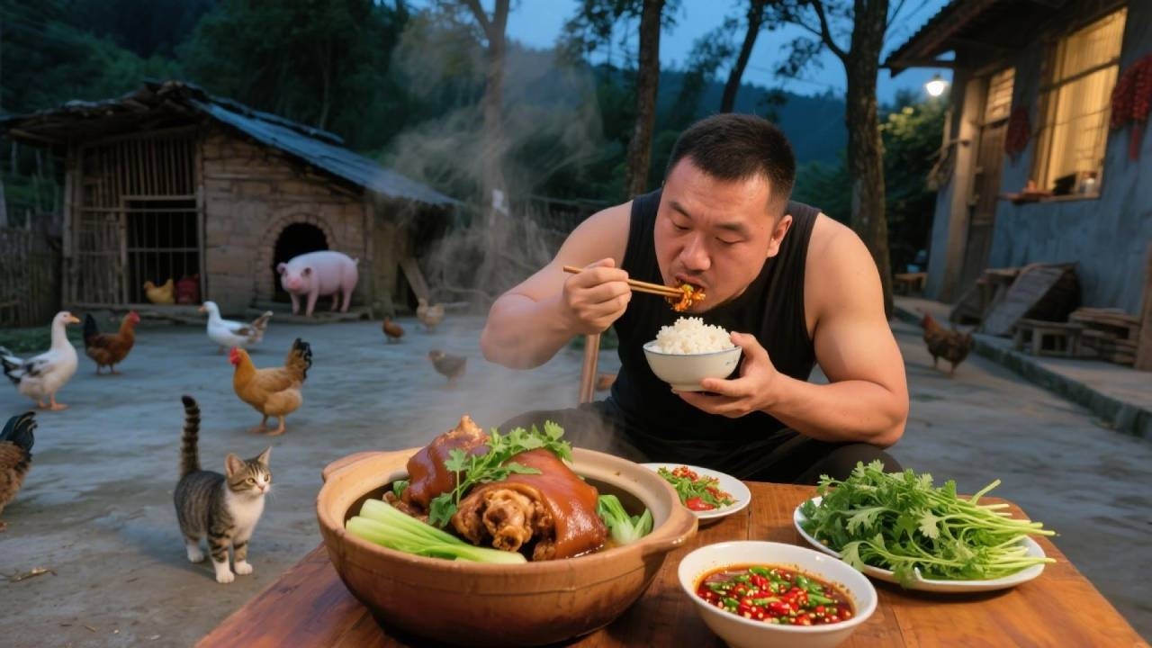 寒夜围炉炙腊蹄，浓香漫涌慰孤宵【孤独的美食咖】