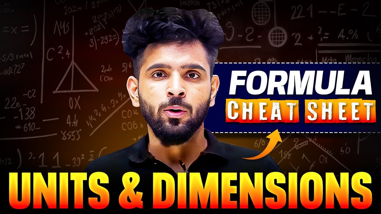 Units and Dimensions - FORMULA Cheat Sheet 🔥