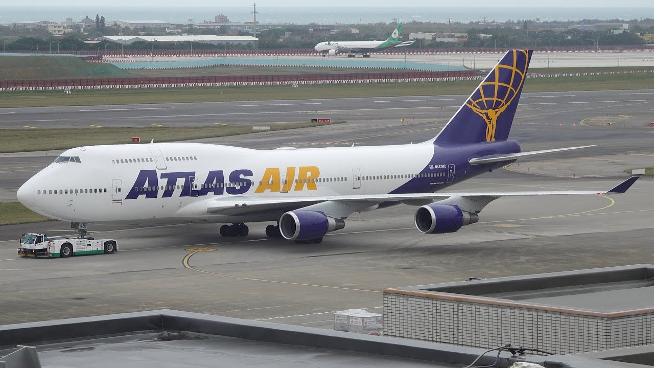 稀客 阿特拉斯航空 客機747-400再次來臺！桃園機場飛機起降｜Atlas Pax 744! Plane Spotting at Taipei Taoyuan Airport (TPE/RCTP)