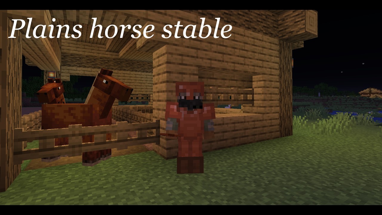 Minecraft plains Horse Stable