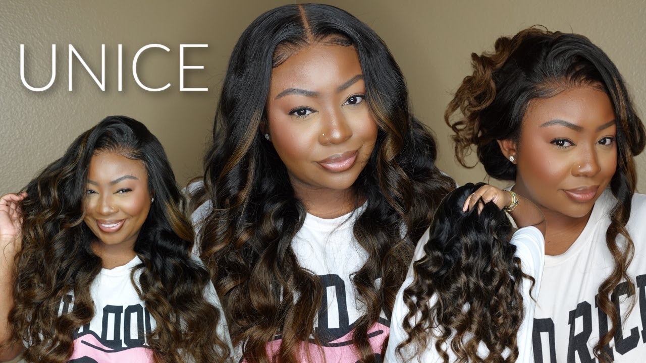 GORGEOUS COLOR😍BEST BLACK TO CHESTNUT BROWN OMBRE LOOSE WAVE WIG GLULESS INSTALL|UNICE HAIR