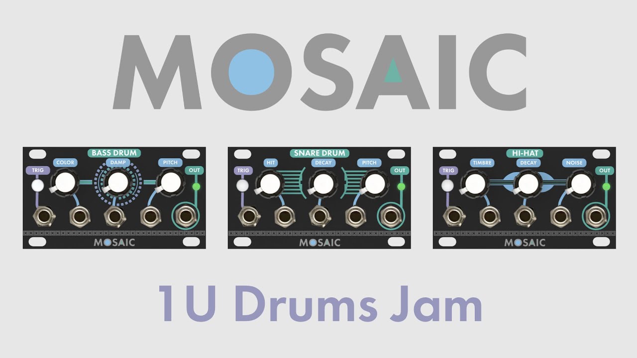 Mosaic 1U Drums Jam (Bass Drum, Snare Drum, Hi-Hat) #KickSnareHat