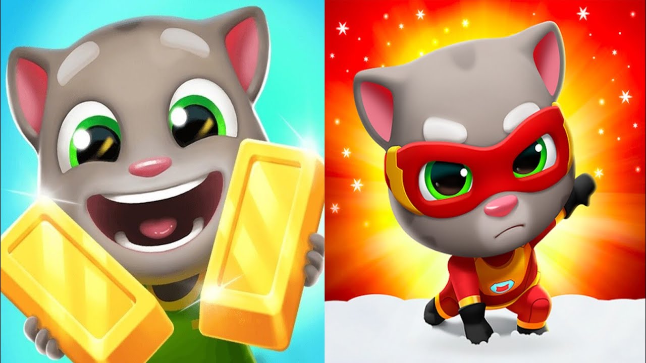 Talking Tom Gold Run vs Talking Tom Hero Dash - New Update - Android Gameplay