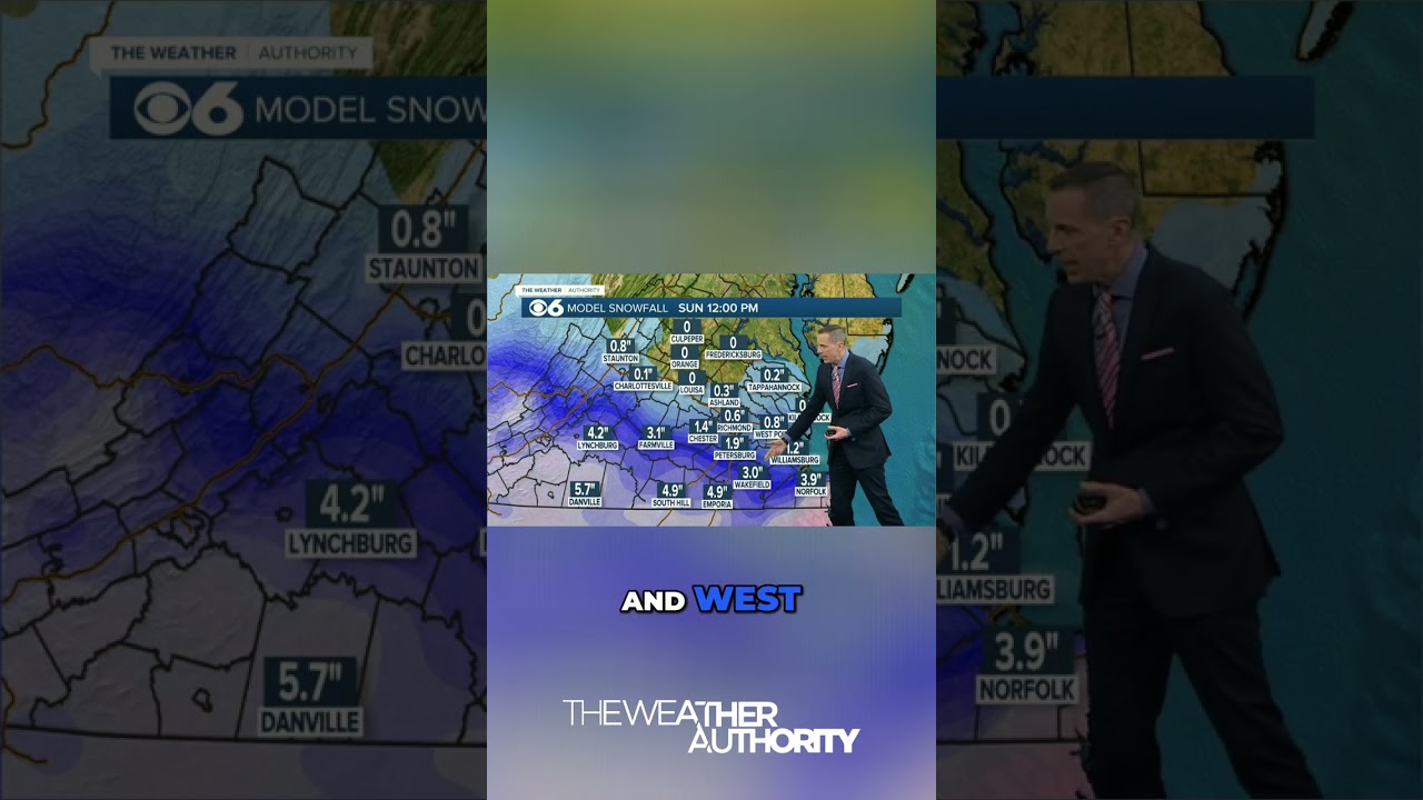 Tracking Nor’easter: Updated look at snow totals for Virginia
