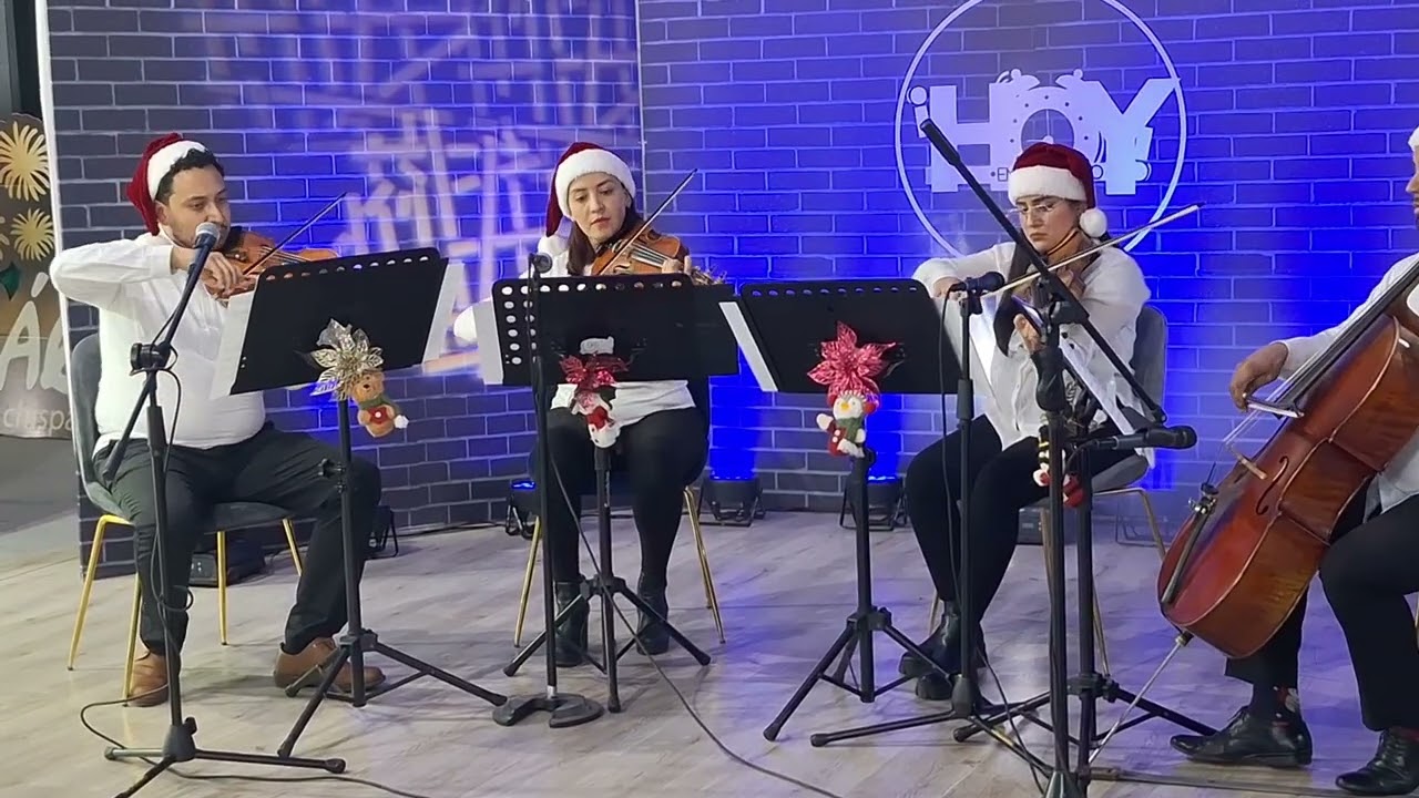 Música Navideña  Cuarteto Aurora #carol #christmas #chambermusic #violin #viola #sinfonico #canal12 