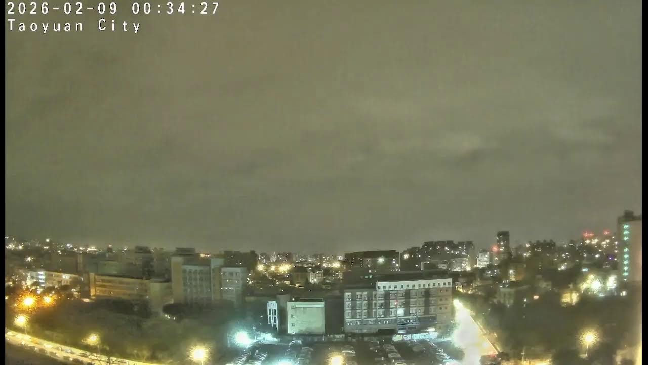 桃園市中壢區即時影像 Taoyuan Zhongli Live Cam｜天氣實況 Taiwan Weather Cam｜City View 24/7｜注意交通安全，遲到總比到不了好
