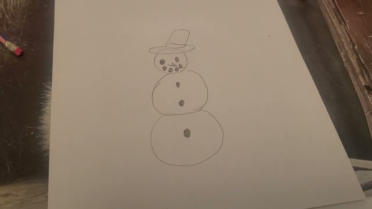 Hoe teken je een sneeuwpop? 
