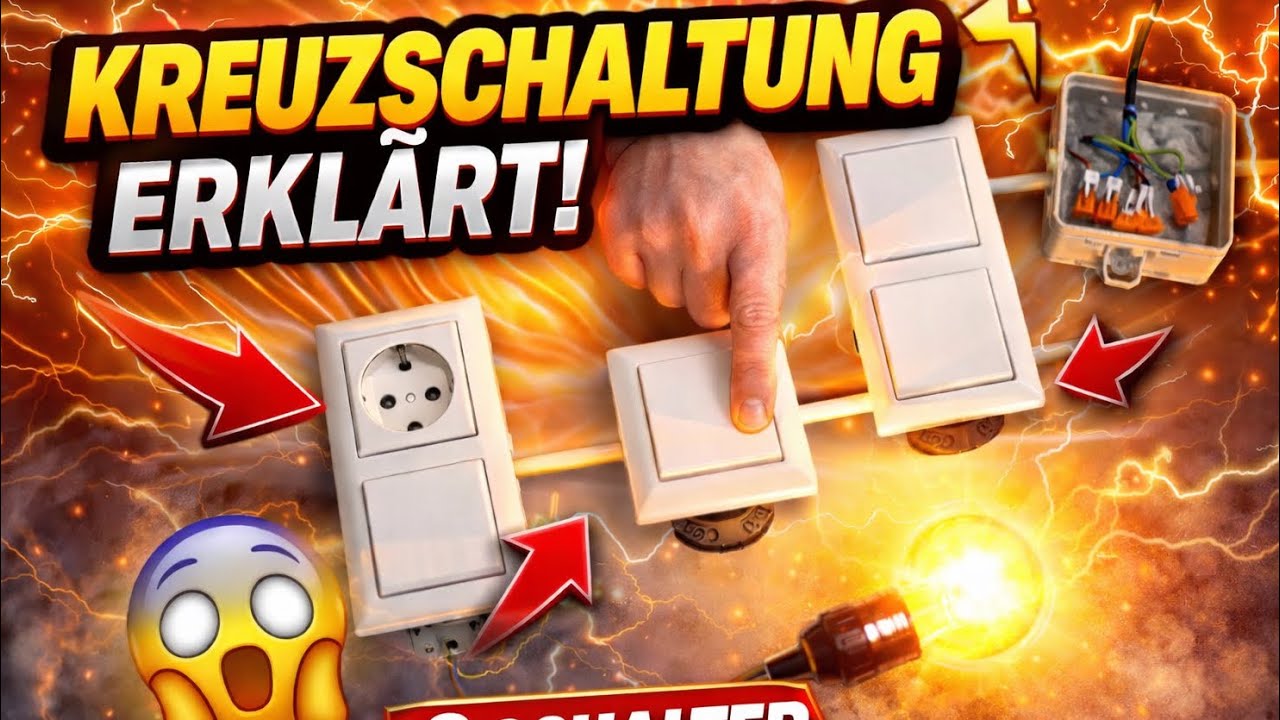 Kreuzschaltung anschließen in 10 Minuten! ⚡ 3 Schalter – 1 Licht
