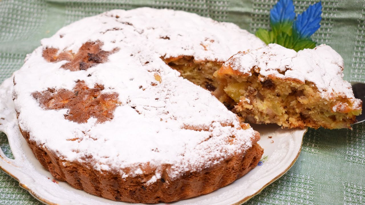 TORTA D'INVERNO morbidissima con MELE PERE E UVETTA