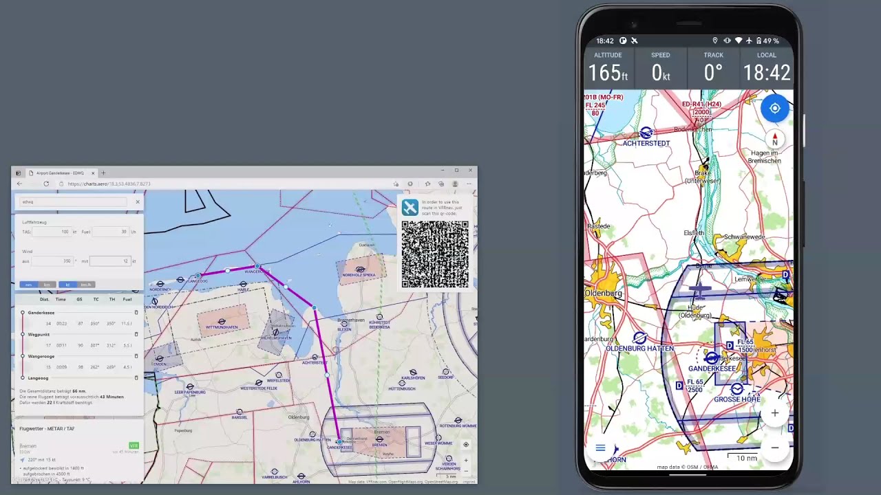Flugplanung am PC  | Anleitung zu https://charts.aero und VFRnav