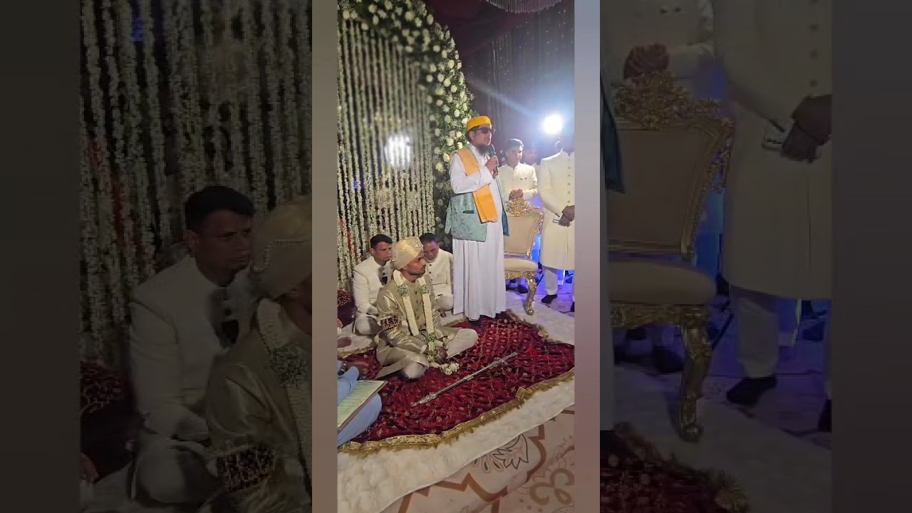 Moulana Sayeed Ul Qadri recited Khutba e Nikah in the Ahmed Qadri’s Daughter Nikah ceremony 