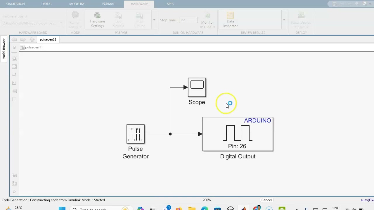 Blinking LED using ESP32 and Simulink - Part IV. II
