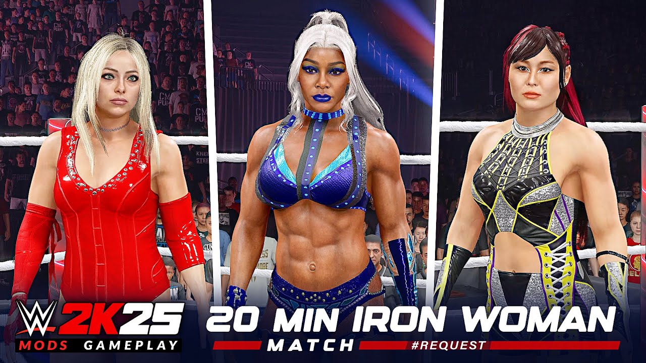 WWE 2K25 Liv Morgan vs Jade Cargill vs Iyo Sky in an Iron Woman Match