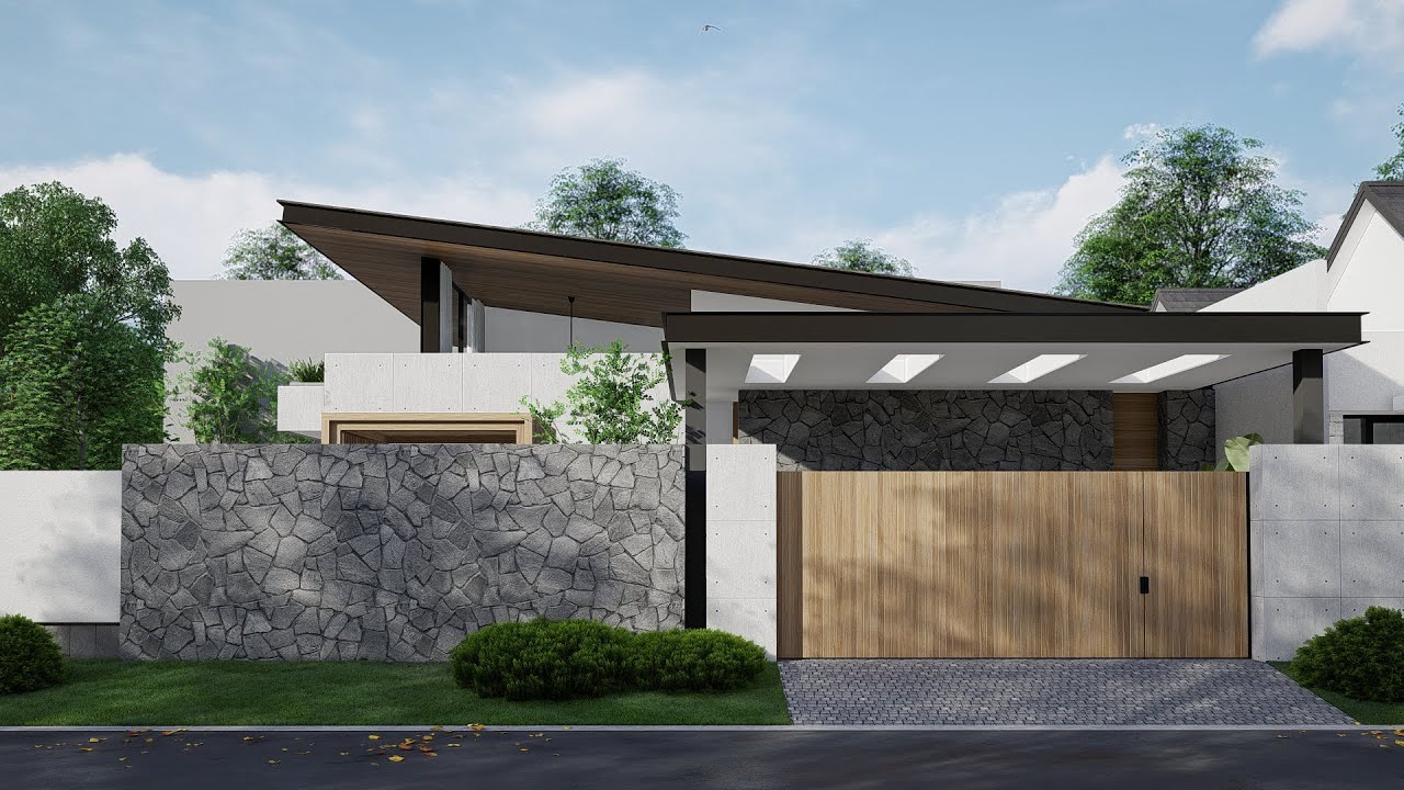 Desain Rumah Kontemporer 1 Lantai di Lahan 22m x 20m || Project Showreel