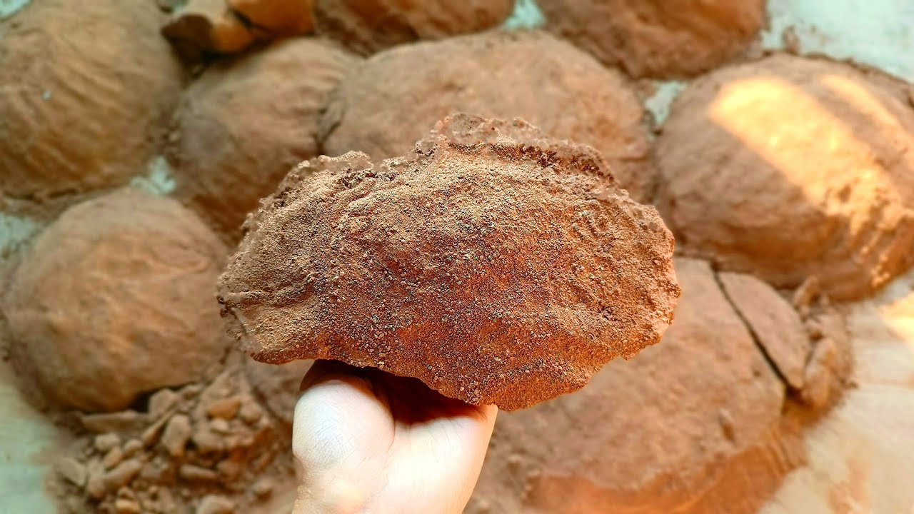 New ✅ Pure ♥️ Red Dirt Big Slabs Super Crispy Powdery Crumbling On The Floor Relaxing Sounds 