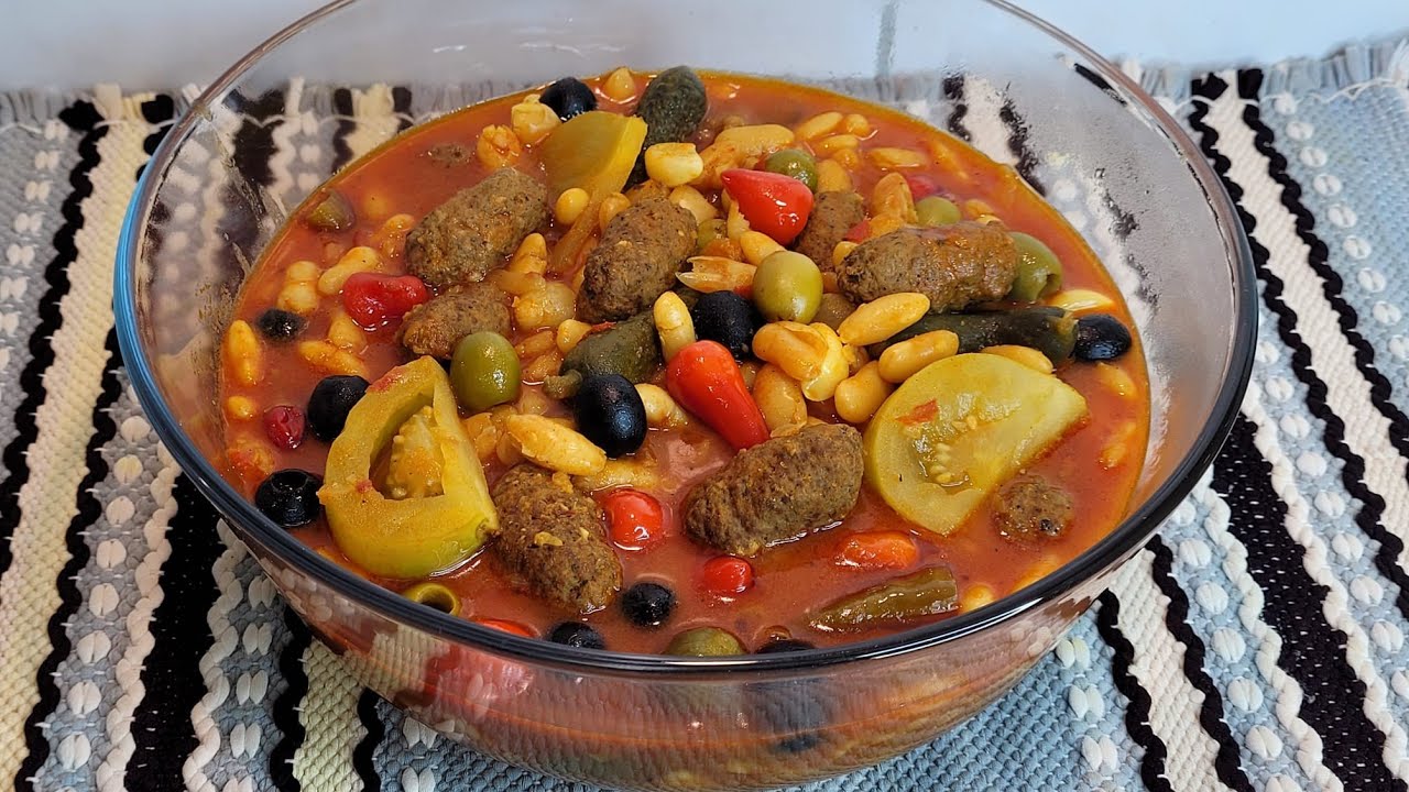 مرقة لوبيا بالكعابر و الأمالح وصفة زمنية