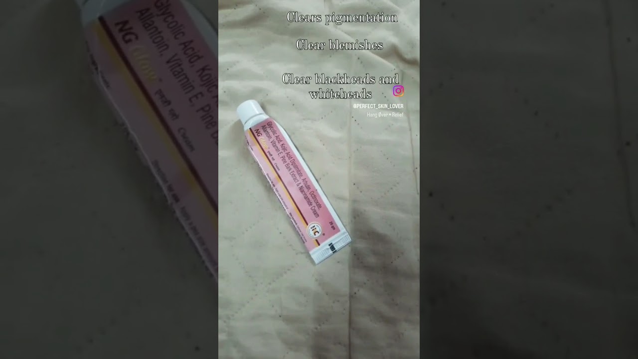 NG GLOW cream Kojic acid with Glycolic acid for pigmentation.