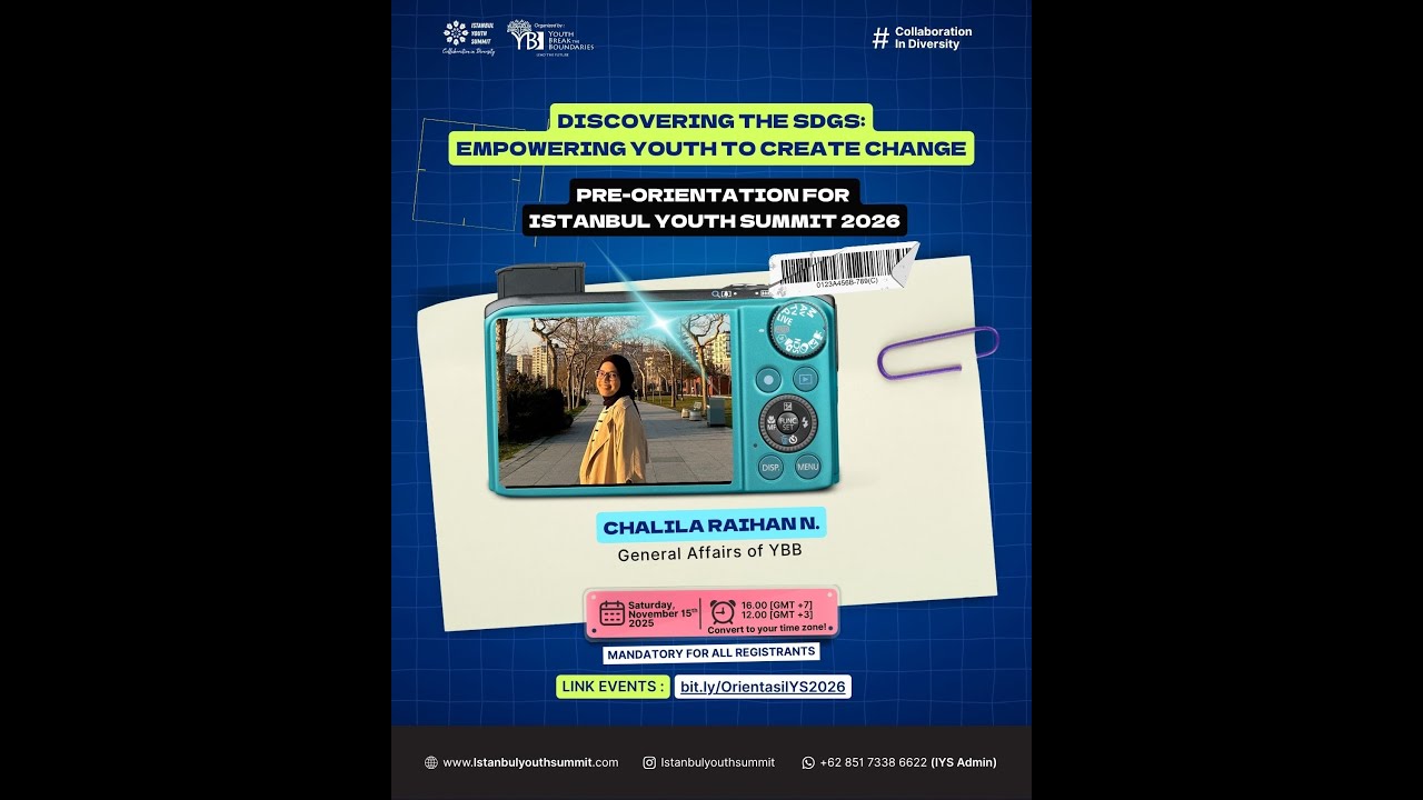 4. Istanbul Youth Summit 2026 Pre-orientation: Discovering The SDGs - November 15th 2025