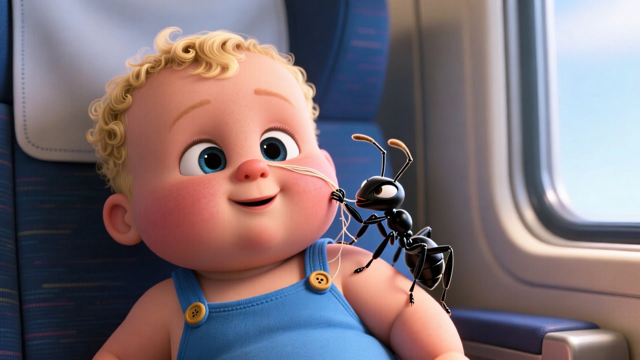 Baby and Ant on Train 🚆🐜👶 | Fun Story for Kids | Learning Video for Children