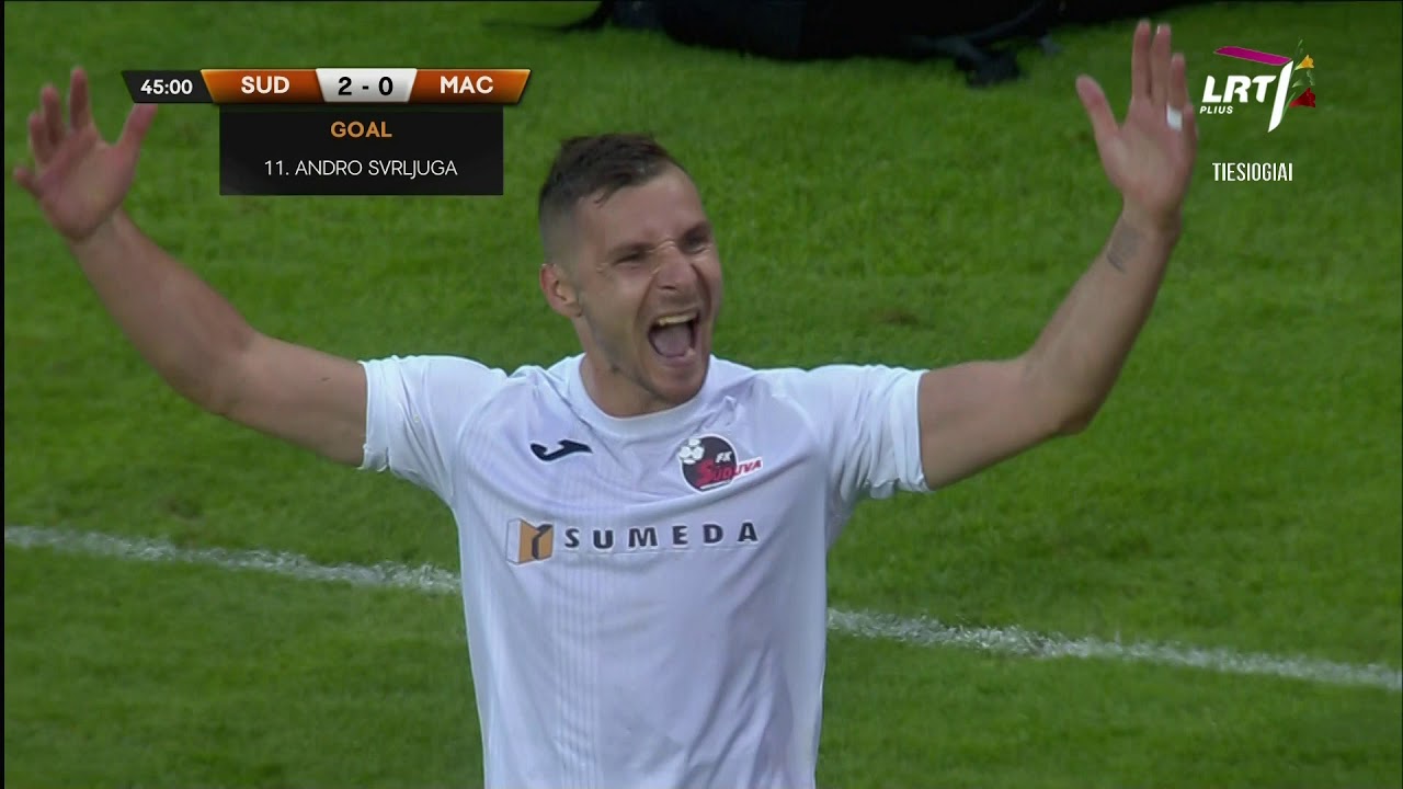 UEFA Europa league. A. Svrljuga goal (Suduva 2:0 Maccabi)