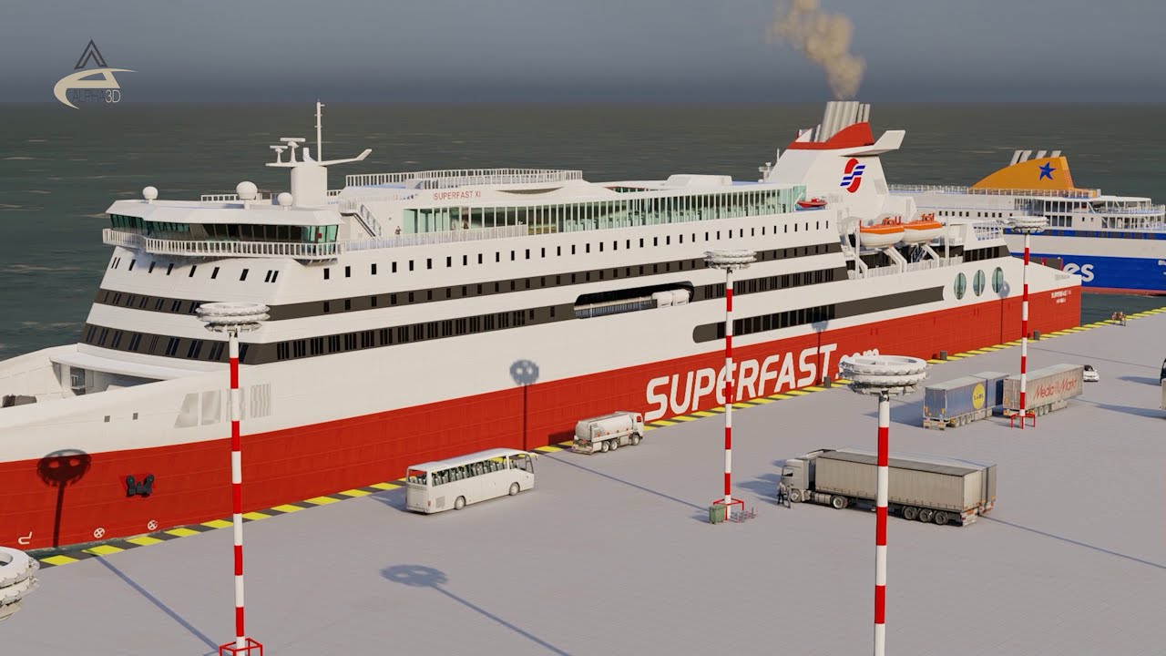 4K Lumion Cinematic 3D Animation - Superfast Ferries | Ship Supefast xi
