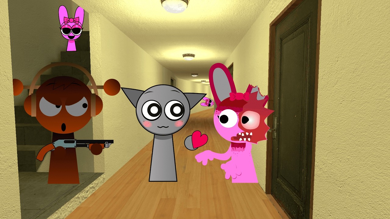 Gray fell in love with Pinki Retake. Oren is furious! Nextbot Gmod