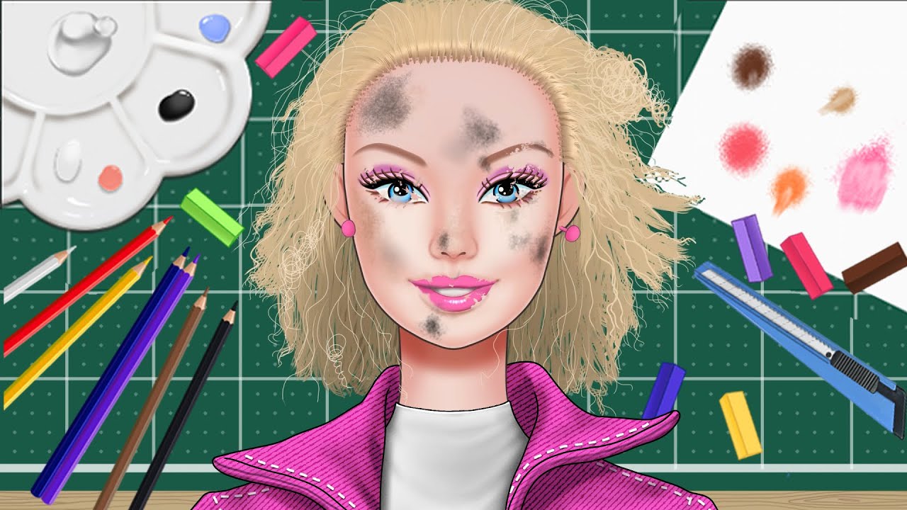 [MAKEUP] Превратите грязную куклу Барби в красивую / анимация
